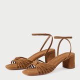 Loeffler Randall - Olivia Cacao Knot Mid-Heel Sandal