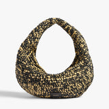 Khaite - Medium Olivia Hobo in Black and White Raffia