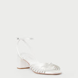 Loeffler Randall - Olivia Cream Knot Mid-Heel Sandal