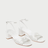 Loeffler Randall - Olivia Cream Knot Mid-Heel Sandal