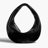 Khaite - Medium Olivia Hobo in Black Crackle Patent Leather