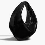 Khaite - Medium Olivia Hobo in Black Crackle Patent Leather