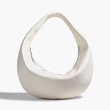 Khaite - Medium Olivia Hobo in Optic White Crackle Patent Leather