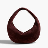 Khaite - Medium Olivia Hobo in Rouge Noir Suede