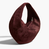 Khaite - Medium Olivia Hobo in Rouge Noir Suede