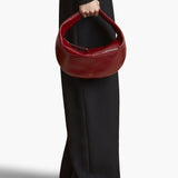 Khaite - Medium Olivia Hobo in Oxblood Crackle Patent Leather