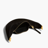 Khaite - Small Olivia Hobo with Hardware in Black Suede