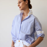 Jamie Haller - The Crosby Shirt in Blue Stripe