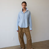 Jamie Haller - The Weekend Shirt in Baby Blue Stripe