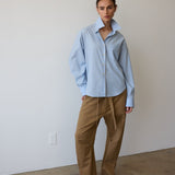 Jamie Haller - The Weekend Shirt in Baby Blue Stripe
