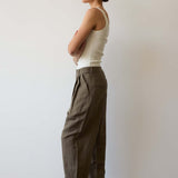 Jamie Haller - The Big Pleat Trouser in Khaki