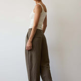 Jamie Haller - The Big Pleat Trouser in Khaki