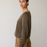 Jamie Haller - The V Fave in Cotton Cashmere in Khaki