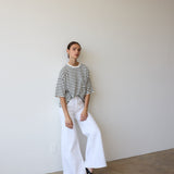 Jamie Haller - The Boxy Tee in White Black Stripe