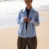Jamie Haller - The Weekend Shirt in Baby Blue Stripe