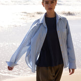 Jamie Haller - The Weekend Shirt in Baby Blue Stripe