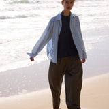 Jamie Haller - The Weekend Shirt in Baby Blue Stripe