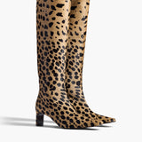 Khaite - Ona Knee High-Boot in Hyena Print Haircalf