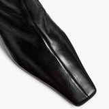 Khaite - Ona Knee - High Boot in Black Glazed Leather
