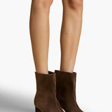 Khaite - Ona Ankle Boot in Ebano Suede
