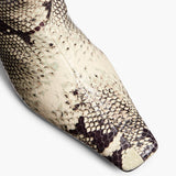 Khaite - Ona Ankle Boot in Natural Python-Embossed Leather