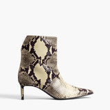 Khaite - Ona Ankle Boot in Natural Python-Embossed Leather