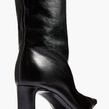 Khaite - Ona Knee-High Boot in Black Glazed Leather