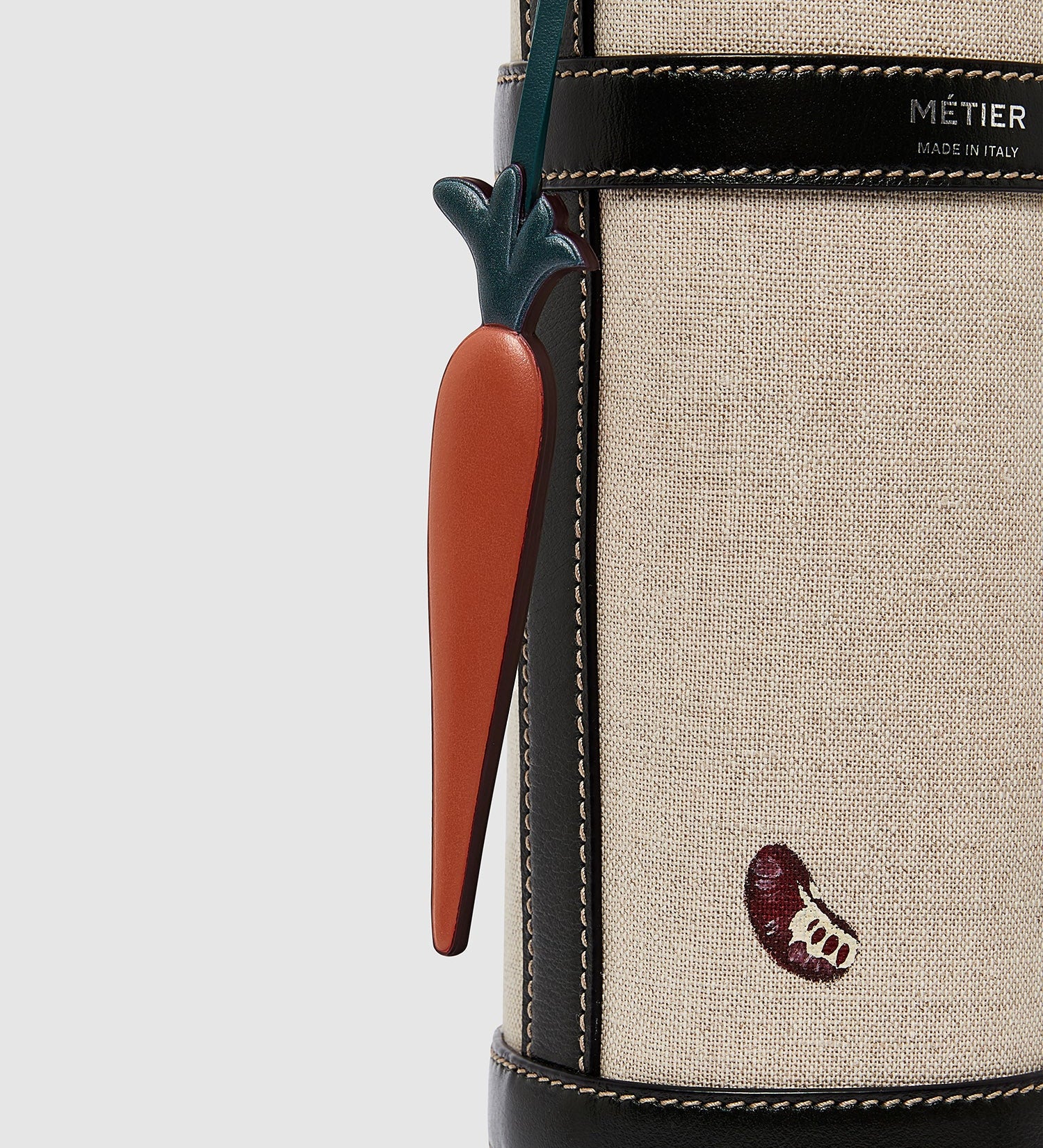 Metier - Métier x Gohar World Carrot Ornament Smooth Calfskin Orange with Dark Green