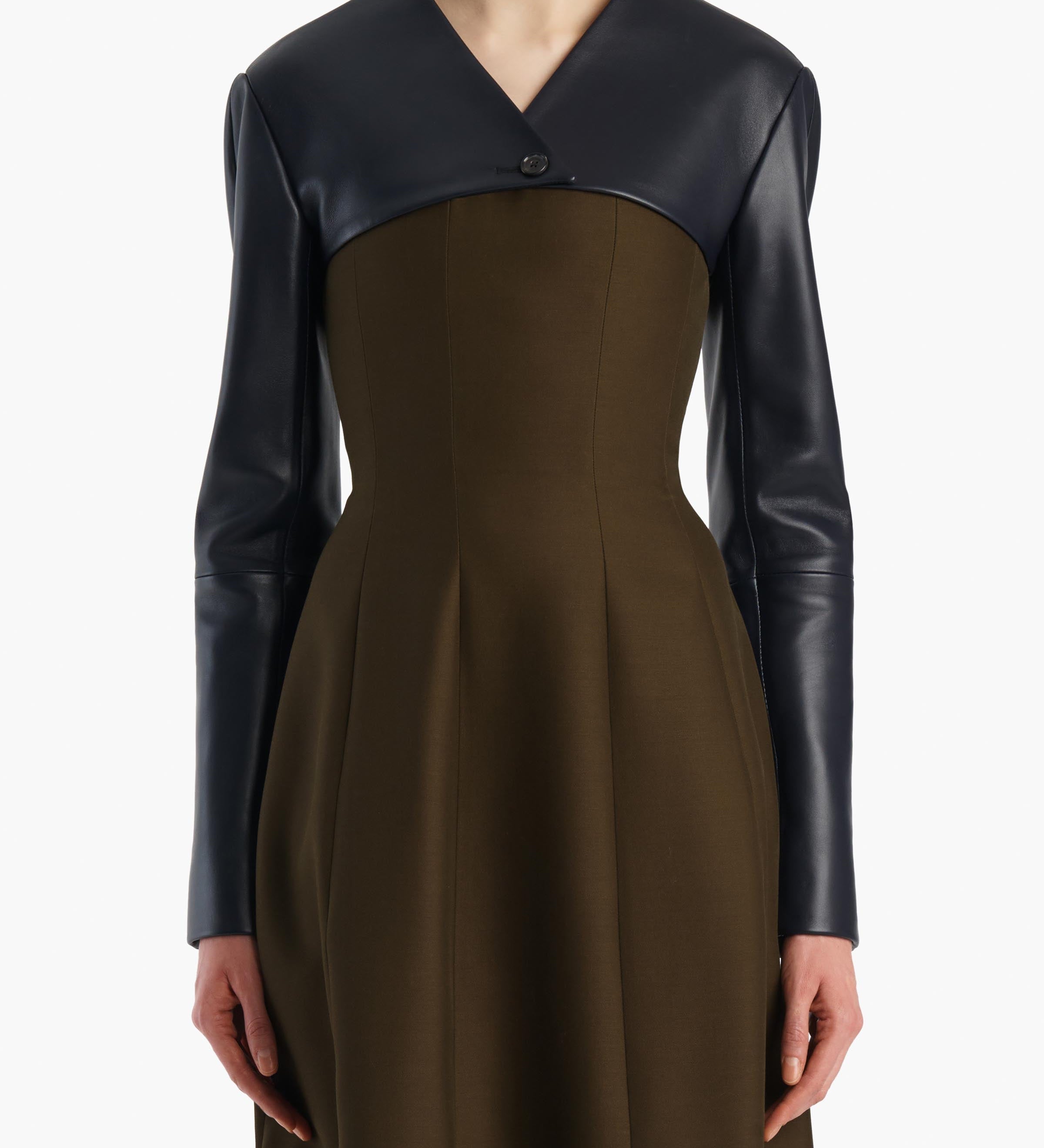 Khaite - Onno Jacket in Dark Navy Leather