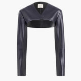 Khaite - Onno Jacket in Dark Navy Leather