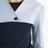 Khaite - Onno Jacket in Sky Blue Leather