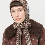 Loeffler Randall - Ophelia Brown/Floral Intarsia Bonnet