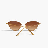 KHAITE x Oliver Peoples 1998C in Gold and Dark Brown