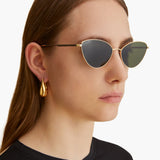 KHAITE x Oliver Peoples 1998C in Gold and Vibrant Green