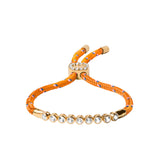 Dorsey - JAMES BEZEL ORANGE PARACORD BRACELET, GOLD