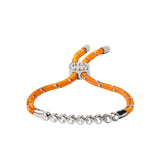 Dorsey - JAMES BEZEL ORANGE PARACORD BRACELET, SILVER
