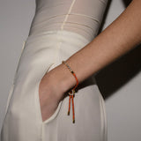 Dorsey - JAMES BEZEL ORANGE PARACORD BRACELET, SILVER