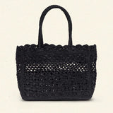 DÔEN - ORLA BAG -- BLACK RAFFIA
