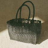 DÔEN - ORLA BAG -- BLACK RAFFIA