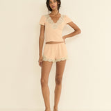 DOEN - ORNA SHORT - - LIGHT PEACH SORBET