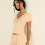 DOEN - ORNA SHORT - - LIGHT PEACH SORBET