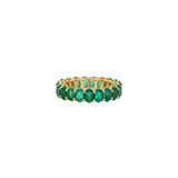 Dorsey - OVAL - CUT ETERNITY BAND IN DEEP LAB EMERALD, GOLD VERMEIL