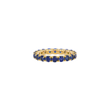 Dorsey - 14K ROUND - CUT ETERNITY BAND IN LAB BLUE SAPPHIRE, 14K YELLOW GOLD