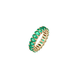 Dorsey - OVAL - CUT ETERNITY BAND IN LAB EMERALD, GOLD VERMEIL
