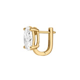 Dorsey - 14K OVERSIZED OVAL-CUT HUGGIE IN LAB DIAMOND