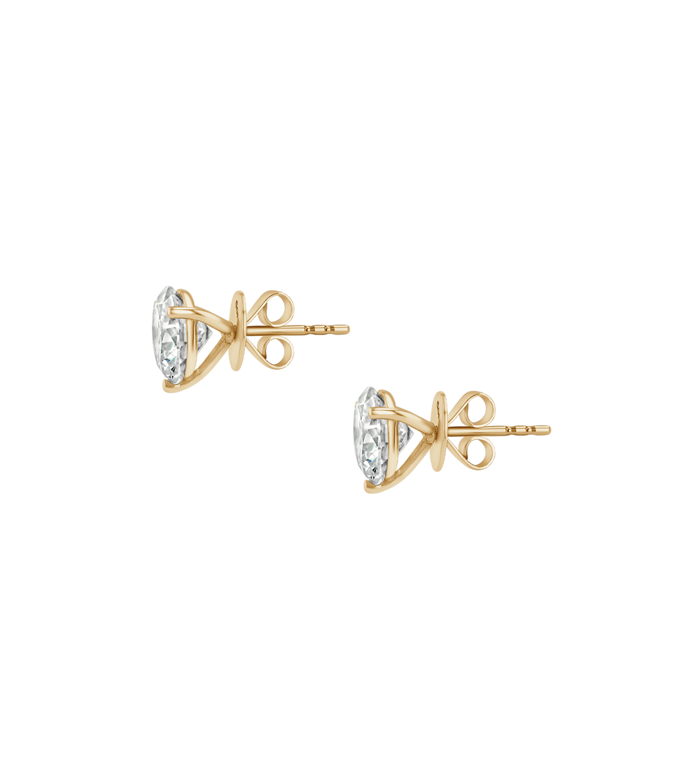 Dorsey - OVERSIZED MARTINI STUD EARRINGS IN MOISSANITE, GOLD VERMEIL