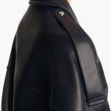 Khaite - Owey Jacket in Dark Navy Leather