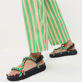 Loeffler Randall - Ozzy Green/Cream Sport Sandal