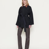 OSSOU - Sweep Jacket in Dusk Wash with Tan Leather