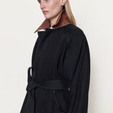 OSSOU - Sweep Jacket in Dusk Wash with Tan Leather
